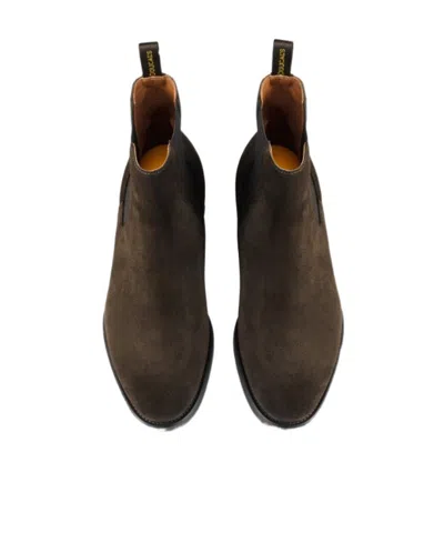 Doucal's Brown Suede Ankle Boot In Multi