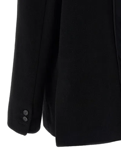 Mm6 Maison Margiela Tailored Blazer Featuring Structured Back Panel In Black