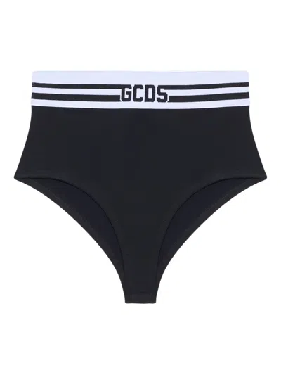 Gcds Logo Stripes Panties In Black