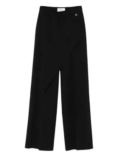 Giuseppe Di Morabito Trousers Tailored With Belt Loops Pleated Design Wide Leg In Black