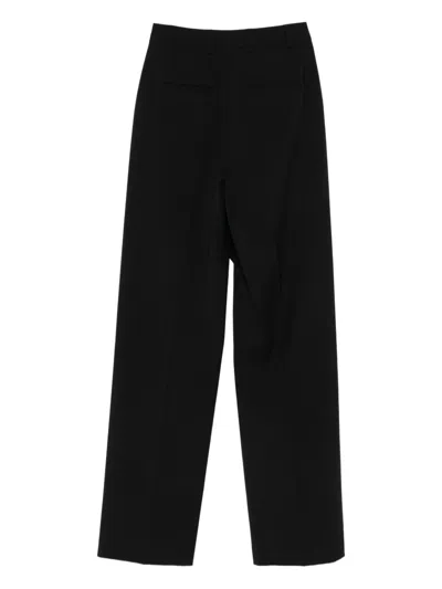 Giuseppe Di Morabito Trousers Tailored With Belt Loops Pleated Design Wide Leg In Black