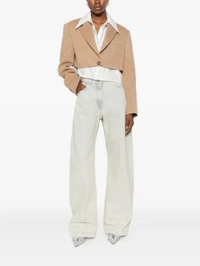 Giuseppe Di Morabito Buttoned Cropped Jacket In Neutral