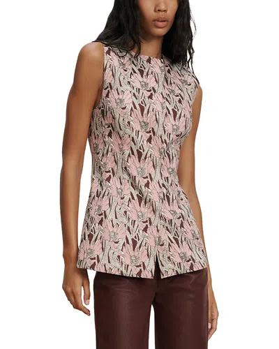 Veronica Beard Jessup Floral Vest In Animal Print