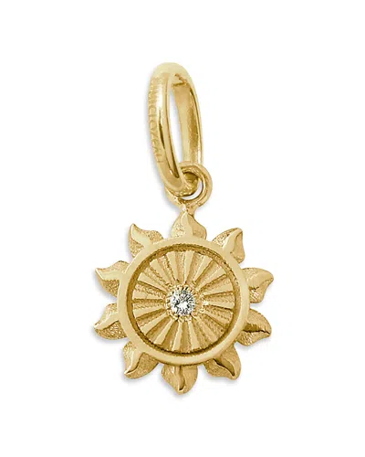 Gigi Clozeau 18k Yellow Gold Pirate Diamond Accent Lucky Sun Pendant, 0.01 Tcw In Gold