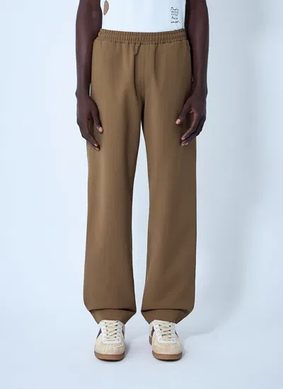 Lacoste Runway Elasticated-waist Track Pants In Brown