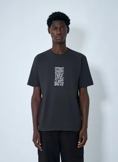 Stussy Logo Motif T-shirt In Black