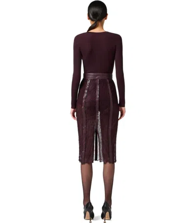 Elisabetta Franchi Fitted Ribbed Knit Top With Decorative Buttons And Gold Accent In Brown