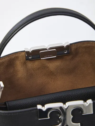 Tory Burch Medium Eleanor Leather Top Handle Bag In Black