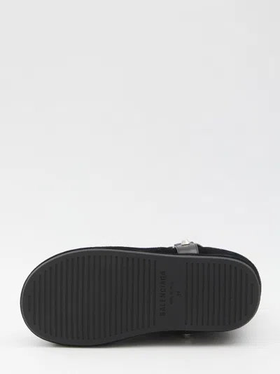 Balenciaga Women Leather And Wool Alaska Soft Bootie Boots In Black