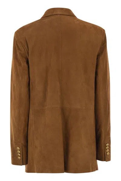 Tagliatore Josie Double-breasted Blazer In Brown
