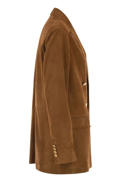 Tagliatore Josie Double-breasted Blazer In Brown