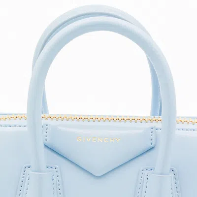 Givenchy Antigona Mini Top-handle Bag In Patent Leather In Blue