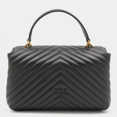 Pinko Classic Lady Love Bag Puff Chevron In Black