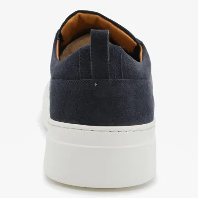 Kiton Casual Low Top Sneakers With Contrast Sole In Blue