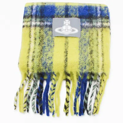 Vivienne Westwood Luxurious Scarf Featuring Fringed Edges In Green