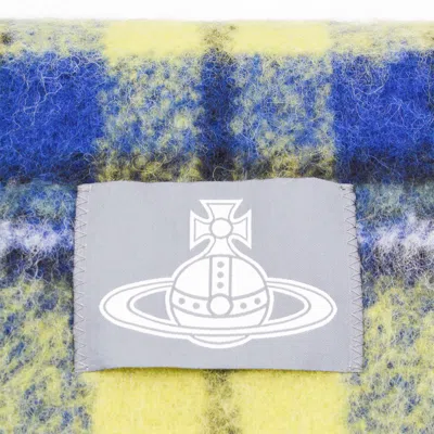 Vivienne Westwood Luxurious Scarf Featuring Fringed Edges In Green