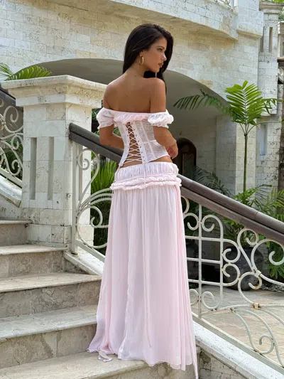 Outcast Lubela Maxi Skirt Blush