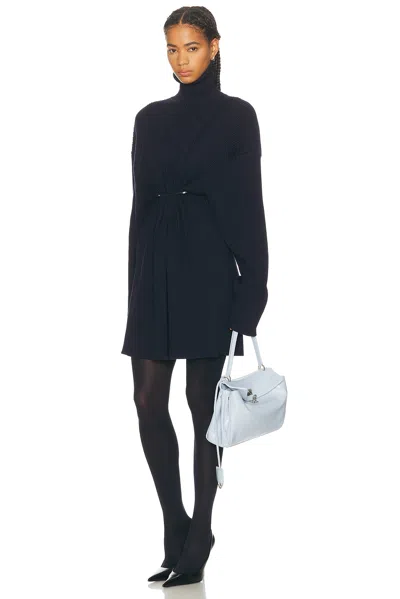 Balenciaga Rodeo Small Ostrich Top Handle Bag In Blue