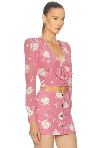 Alessandra Rich Long Sleeve Top In Multi