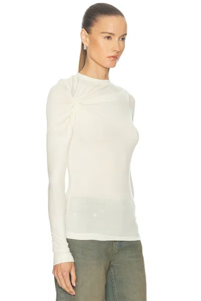 Agolde Lissa Log Sleeve Tee In White