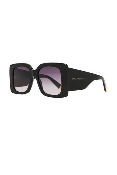 Stella Mccartney Oversized Square Gradient Sunglasses In Black