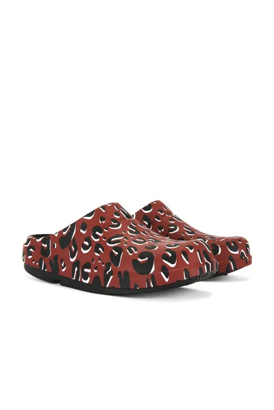Takahiromiyashita The Soloist X Offos Leopard Clog In Red