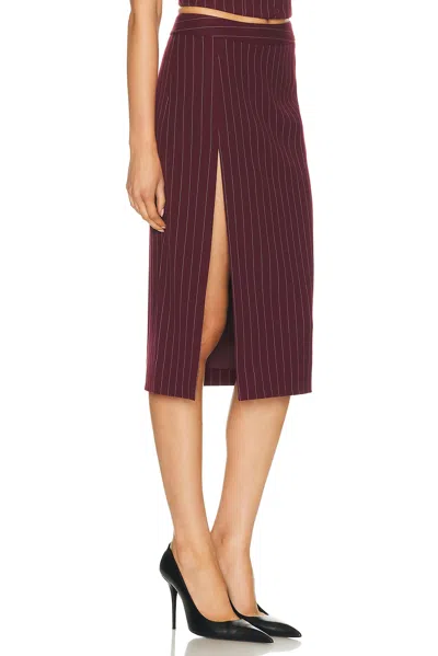 Retroféte Brigette Skirt In Burgundy