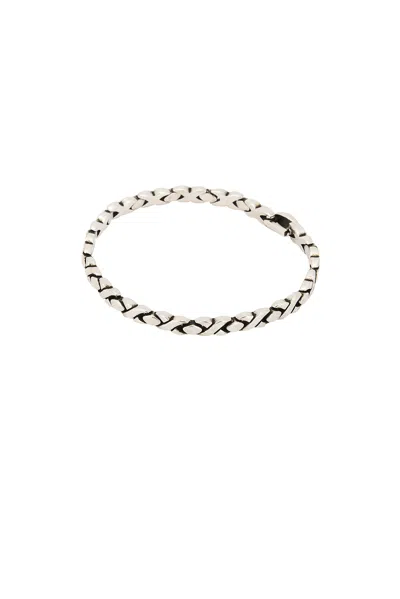 Saint Laurent Intertwined Chain Bracelet In Silver