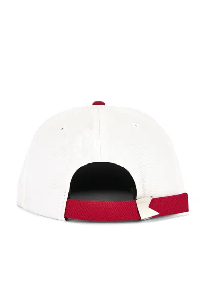 Rhude Logo-print Cotton-twill Baseball Cap In White