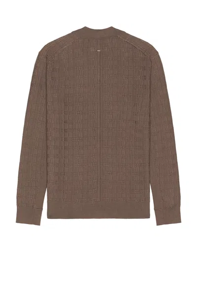 Rag & Bone Harvey Plaid Johnny Collar Polo In Brown