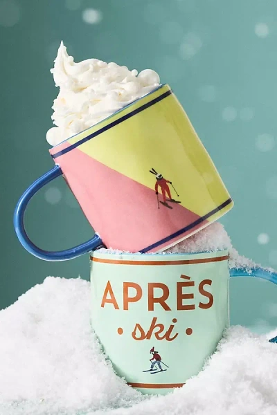 Anthropologie Apres Ski Stoneware Mug In Multi