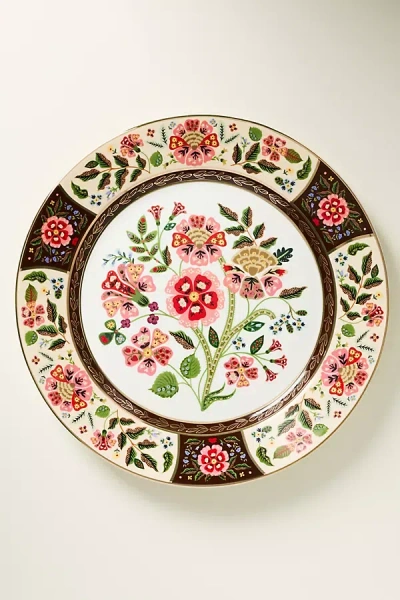 Rifle Paper Co Gracie Porcelain Dinner Plates, Set Of 4 In Multi