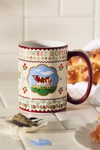 Rifle Paper Co Home Sweet Home Porcelain Mug In Neutral