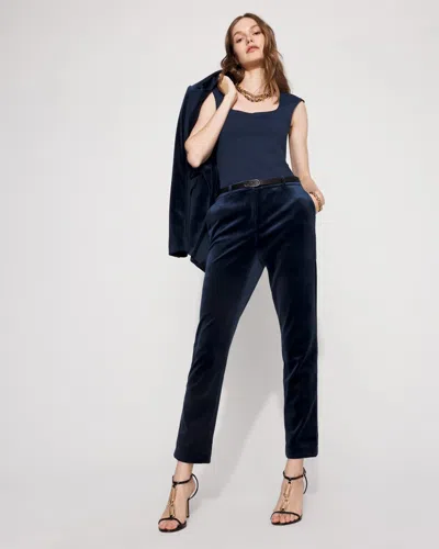 White House Black Market All Ways Stretch Square Neck Top In Blue