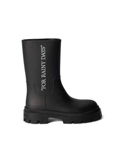 Off-white Reboot Rainy Days Rain Boot In Black