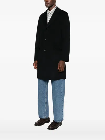 Aspesi Flap-pockets Single-breasted Coat In Black