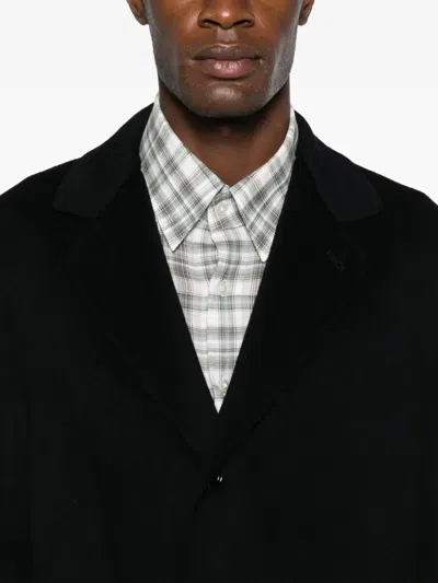 Aspesi Flap-pockets Single-breasted Coat In Black