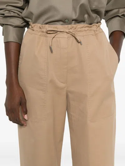 The Row Mende Drawstring-waist Trousers In Brown