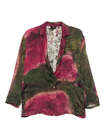 抽象图案西装夹克