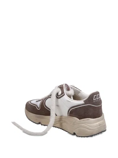 Golden Goose Running Sole Net Upper Suede Toe Spur In Brown