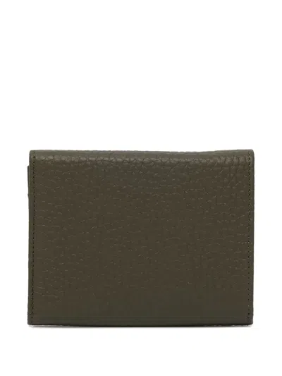 Orciani Small Logo-appliqué Wallet In Green