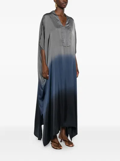 Yavi V-neck Ombre Dress In Gray