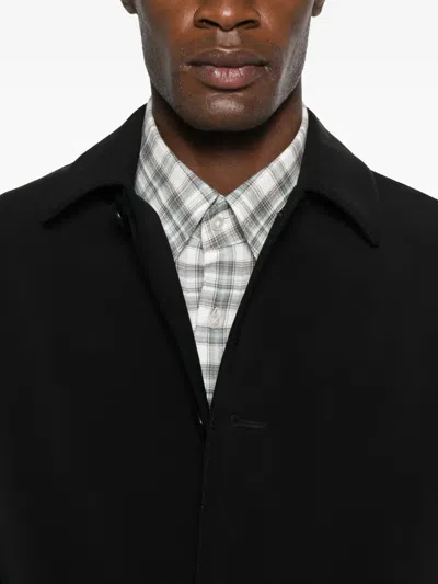 Aspesi Buttoned Single-breasted Coat In Black