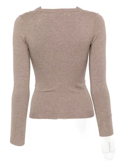 Gimaguas Étoile Double-layer Sweater In Brown