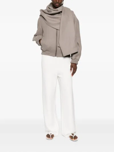 Aya Muse Tuli Wool-blend Scarf Jacket In Gray