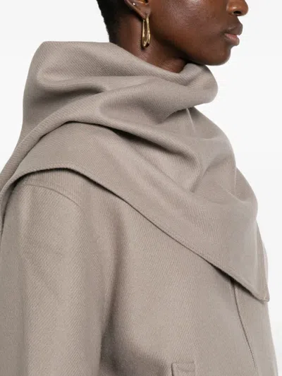 Aya Muse Tuli Wool-blend Scarf Jacket In Gray
