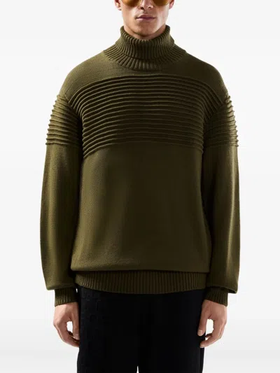 Gcds Gerippter Rollkragenpullover In Green