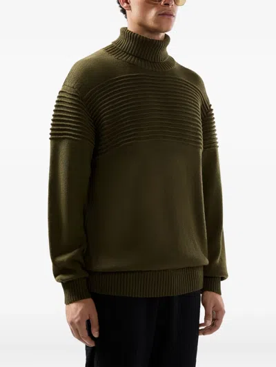 Gcds Gerippter Rollkragenpullover In Green
