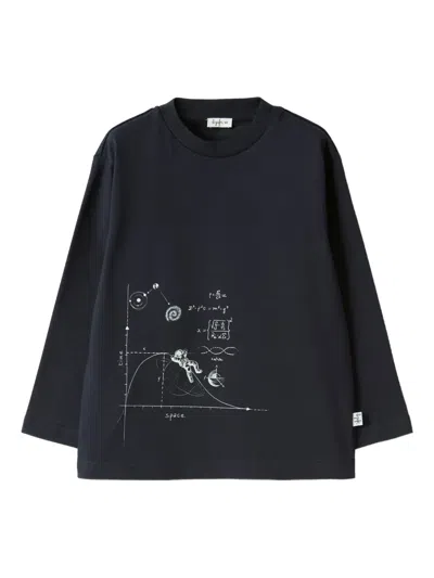 Il Gufo Langarmshirt Mit Grafischem Print In Black