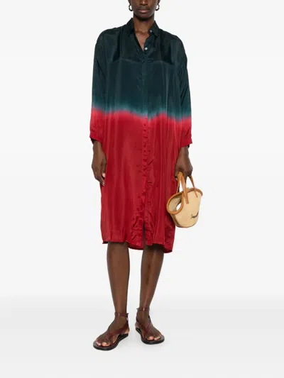 Yavi Midikleid Mit Langen Ärmeln In Multi